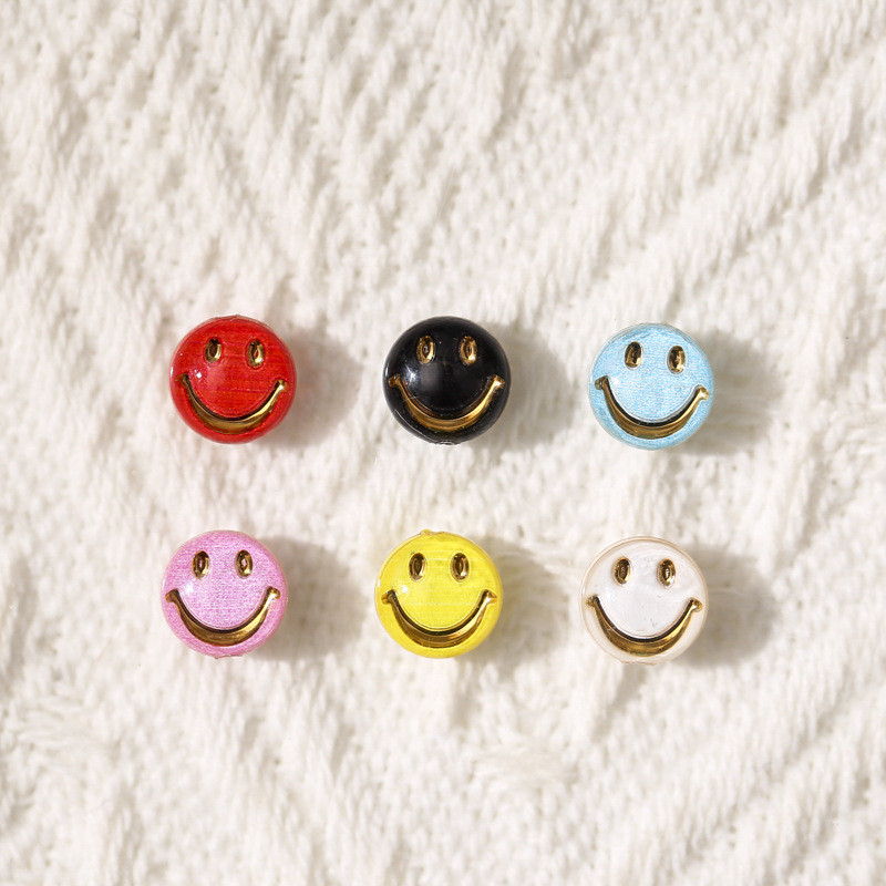 20db Kawaii Smiley Nail Art Charms Alkatrészek Smile 3D Relief Kiegészítők Körömdíszek Barkács Manikűr Professzionális Strasszok