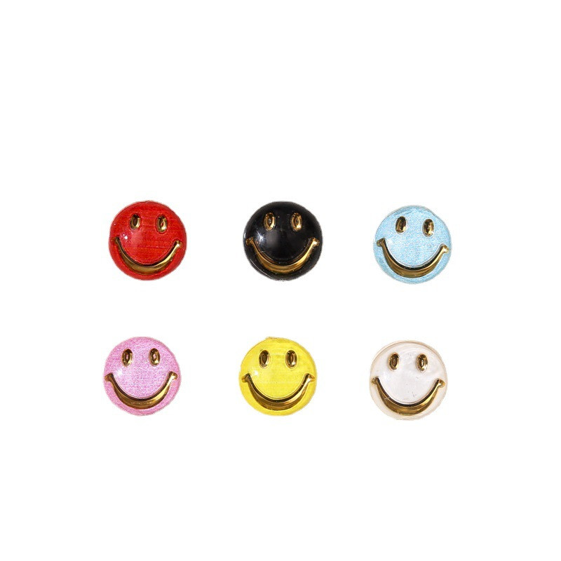 20db Kawaii Smiley Nail Art Charms Alkatrészek Smile 3D Relief Kiegészítők Körömdíszek Barkács Manikűr Professzionális Strasszok