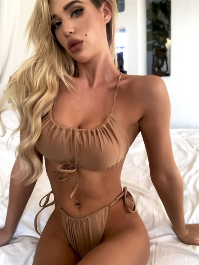 Bikini brazilian cu volane sexy Costum de baie pentru femei Costum de baie pentru femeie Set de bikini din două piese Costum de baie pentru baie pentru baie V1994