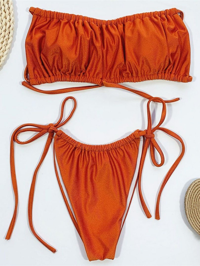 Bikini brazilian cu volane sexy Costum de baie pentru femei Costum de baie pentru femeie Set de bikini din două piese Costum de baie pentru baie pentru baie V1994