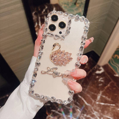 Калъф за телефон Bling Diamond Love Bow за iphone 14 X XR XS 11 13 Pro Max 12 Pro 7Plus 8Plus 5 se 6 s 7 8 Plus SE 2020 + капак