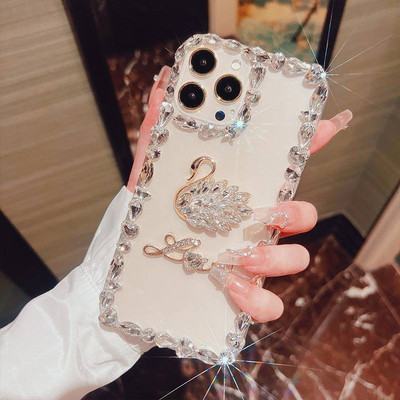 Калъф за телефон Bling Diamond Love Bow за iphone 14 X XR XS 11 13 Pro Max 12 Pro 7Plus 8Plus 5 se 6 s 7 8 Plus SE 2020 + капак
