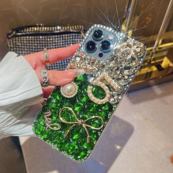 Θήκη τηλεφώνου Bling Diamond Pumpkin Car για iphone 14 X XR XS 11 13 Pro Max 12 Pro 7Plus 8Plus 5 6 s 7 8 Plus SE 2020 + Κάλυμμα