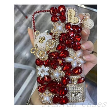 Θήκη τηλεφώνου Bling Diamond Pumpkin Car για iphone 14 X XR XS 11 13 Pro Max 12 Pro 7Plus 8Plus 5 6 s 7 8 Plus SE 2020 + Κάλυμμα