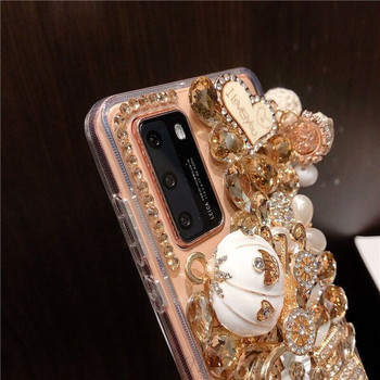 Θήκη τηλεφώνου Bling Diamond Pumpkin Car για iphone 14 X XR XS 11 13 Pro Max 12 Pro 7Plus 8Plus 5 6 s 7 8 Plus SE 2020 + Κάλυμμα