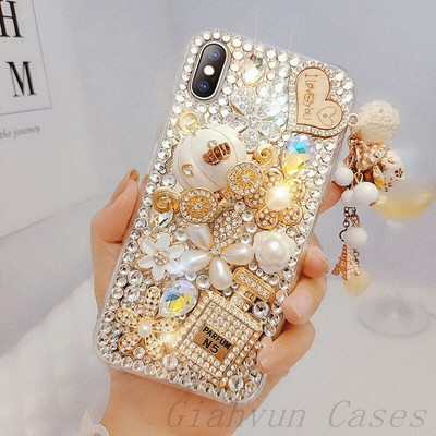 Мек калъф за кола Bling Diamond Pumpkin за iphone 14 X XR XS 11 13 Pro Max 12 Pro 7Plus 8Plus 5 6 s 7 8 Plus SE 2020 + капак