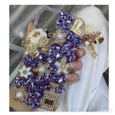 Мек калъф за кола Bling Diamond Pumpkin за iphone 14 X XR XS 11 13 Pro Max 12 Pro 7Plus 8Plus 5 6 s 7 8 Plus SE 2020 + капак