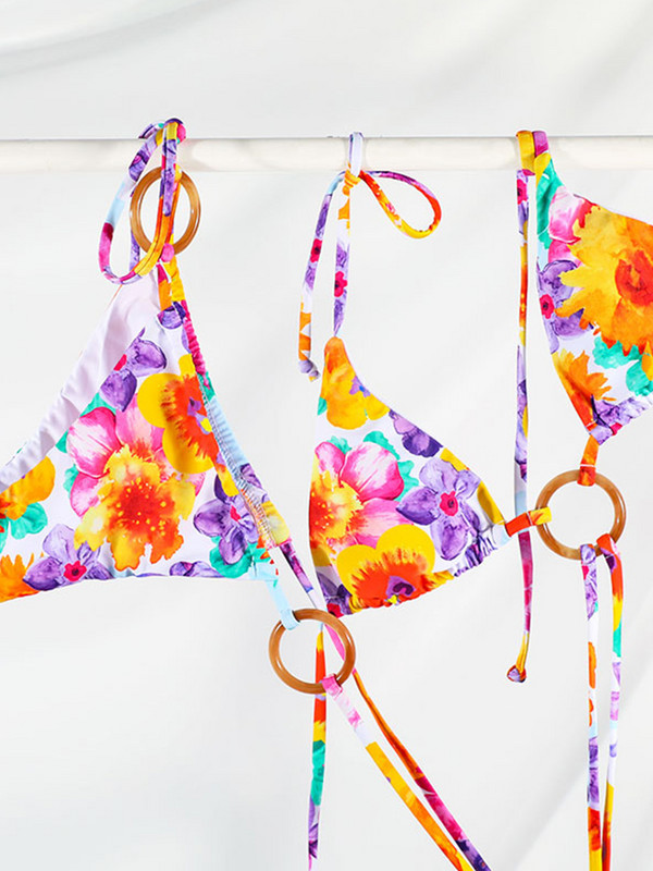 ZRTAK Bikini Sexy Triangle Adjust fürdőruha Női fürdőruha Hollow Out Minőségi redőzött fürdőruha női kétoldalas bikini szett