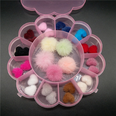 29 kom/kutija Fluffy Nail Plišana kugla Kawaii privjesci za nokte DIY ukrasi Magnetic Pom Nail Pom Pom Dodaci za manikuru Kit šarm