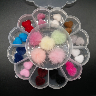 29 kom/kutija Fluffy Nail Plišana kugla Kawaii privjesci za nokte DIY ukrasi Magnetic Pom Nail Pom Pom Dodaci za manikuru Kit šarm