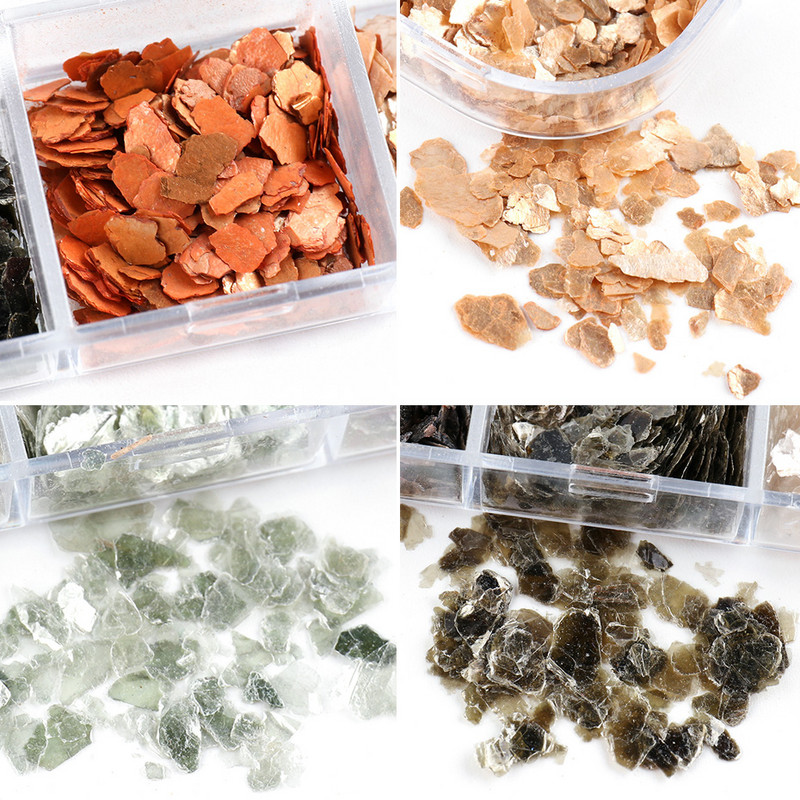 1 cutie Decoratiuni pentru arta unghiilor Scoici de abalone neregulate Felii de scoici de mare Fulgi de unghii 3D Paillette Manichiura Paiete Accesorii TRYM-1