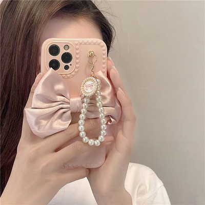 Калъф за телефон за iphone 13 Cover Pearl Bracelet Bow за iPhone 12 11 13 Pro Max Mini X XR XS Max 6 S 7 8 Plus + мек калъф за телефон