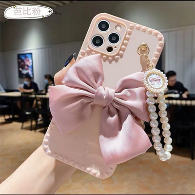 Калъф за телефон за iphone 13 Cover Pearl Bracelet Bow за iPhone 12 11 13 Pro Max Mini X XR XS Max 6 S 7 8 Plus + мек калъф за телефон