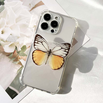 Bionic Butterfly Phone Holder 3D Effect socket Folding Grip Tok Прозрачна дръжка за насекоми Стойка за телефон