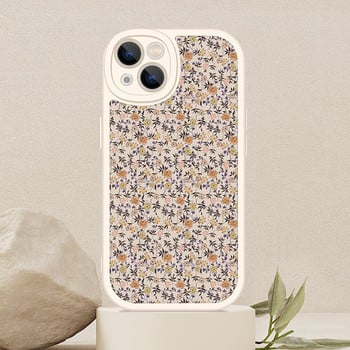 Ρετρό θήκη τηλεφώνου Flowers για Apple Iphone 13 12 11 Pro MAX Mini 7 8plus X XS XR Flowers Προστατευτικά καλύμματα από δέρμα αρνιού