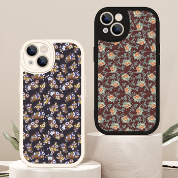 Ρετρό θήκη τηλεφώνου Flowers για Apple Iphone 13 12 11 Pro MAX Mini 7 8plus X XS XR Flowers Προστατευτικά καλύμματα από δέρμα αρνιού