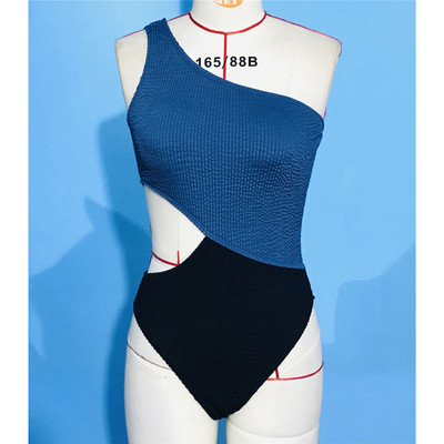 S - XL 12 színben kivágott ráncos egyrészes fürdőruha Női fürdőruha Női egy váll Ráncos fürdőruha Swim V3504