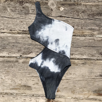 S - XL 12 színben kivágott ráncos egyrészes fürdőruha Női fürdőruha Női egy váll Ráncos fürdőruha Swim V3504