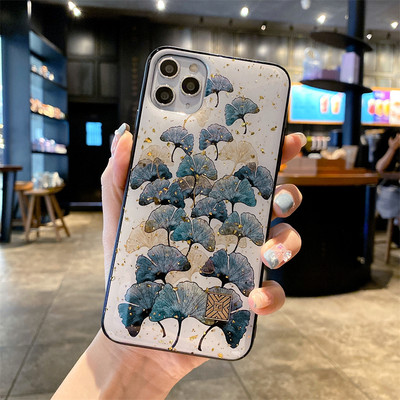 Шикозен сладък анимационен аниме Ленивец Леопард Силиконов калъф за iPhone 14 13 12 11 Pro Xs Max Mini SE X XR 7 8 Plus Glitter Gold Cover