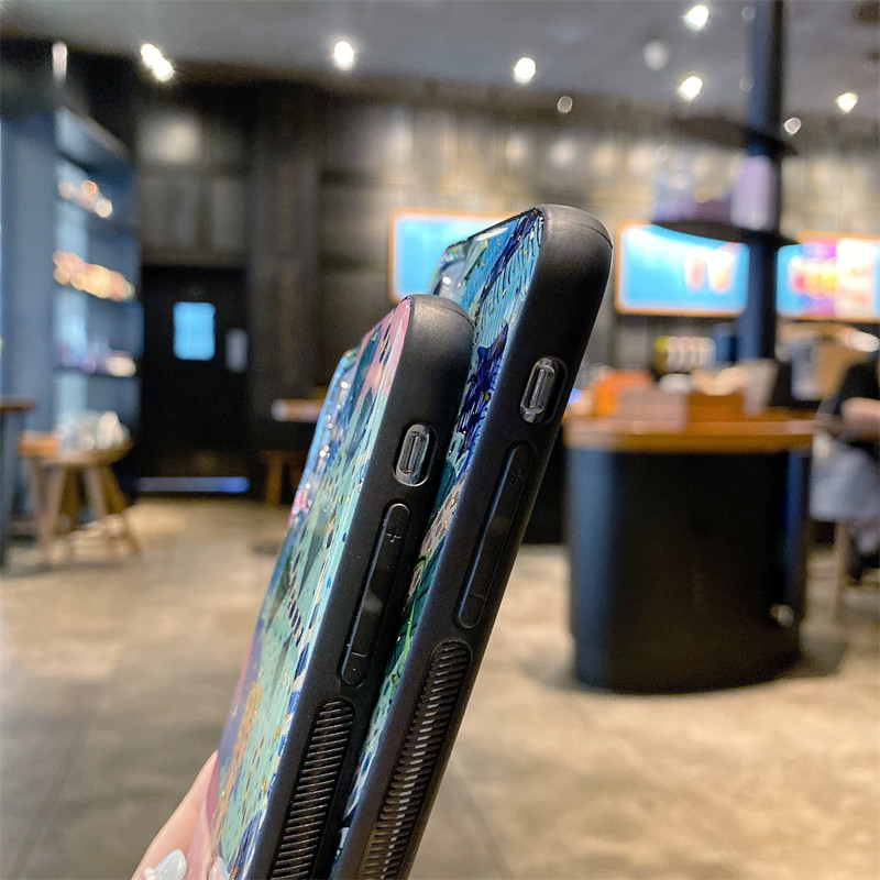 Шикозен сладък анимационен аниме Ленивец Леопард Силиконов калъф за iPhone 14 13 12 11 Pro Xs Max Mini SE X XR 7 8 Plus Glitter Gold Cover