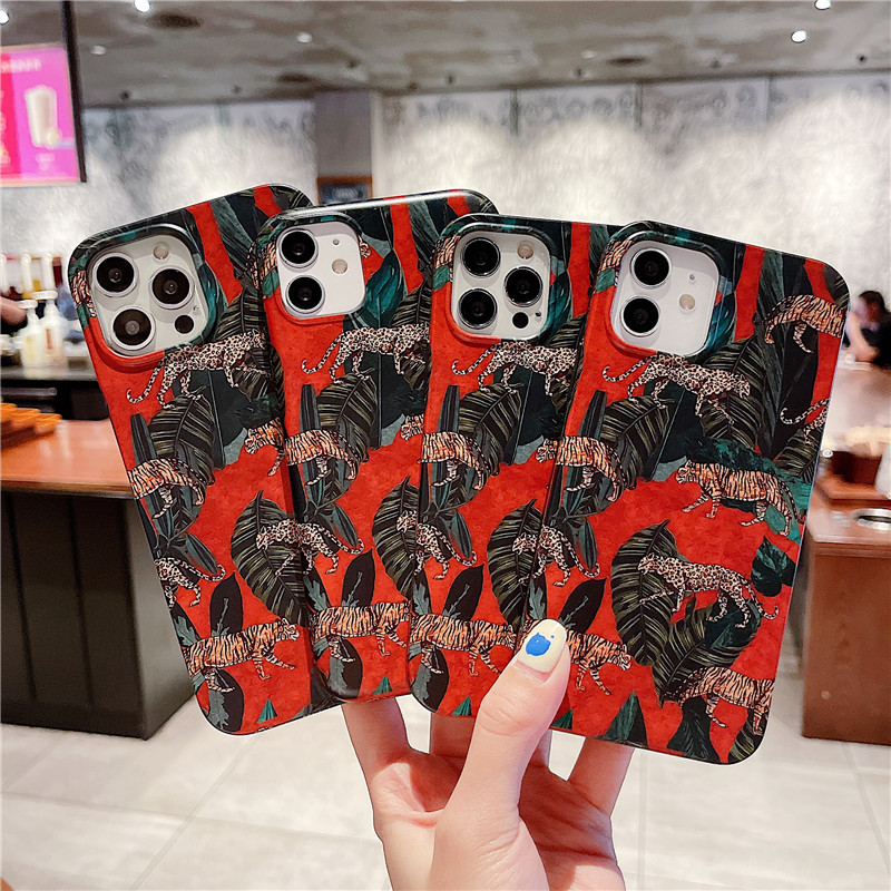 Luksuzna zaštitna maska Tiger Leopard otporna na udarce za iphone 12 Pro Max 7 8 Plus 11 XR X XS mekani silikonski branik preslatka životinjska maska