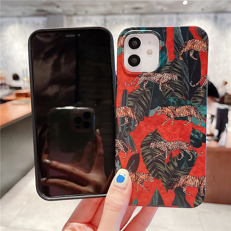 Luksuzna zaštitna maska Tiger Leopard otporna na udarce za iphone 12 Pro Max 7 8 Plus 11 XR X XS mekani silikonski branik preslatka životinjska maska