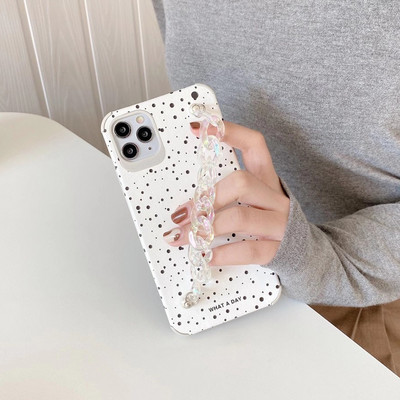 Polka Dots Αντικραδασμικές, μαλακές, λαστιχένιες θήκες τηλεφώνου TPU για iPhone 13 11 12 Pro Max XR XS 7 8 Plus 14 Plus Fashion Λευκό κάλυμμα