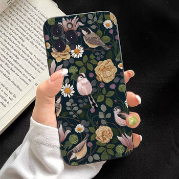 Θήκη τηλεφώνου William Morris Strawberry Thief Design Silicone Soft για iphone 14 13 12 11 Pro Mini XS MAX 8 7 6 Plus XS XR Cover