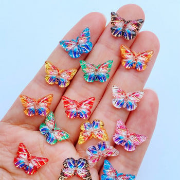 50 τμχ Kawaii Cartoon Butterfly Nail Rhinestones Πολύτιμοι λίθοι Glitter Ακρυλικά Nail Art Κοσμήματα Μανικιούρ Νυχιών Διακόσμηση Αξεσουάρ