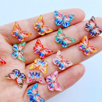 50 τμχ Kawaii Cartoon Butterfly Nail Rhinestones Πολύτιμοι λίθοι Glitter Ακρυλικά Nail Art Κοσμήματα Μανικιούρ Νυχιών Διακόσμηση Αξεσουάρ