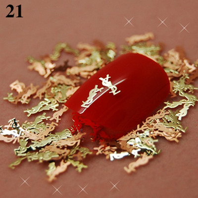 Több mint 700db/csomag One Style, Arany Nail Art fém matrica dekoráció, fém matrica + kiváló minőségű K21