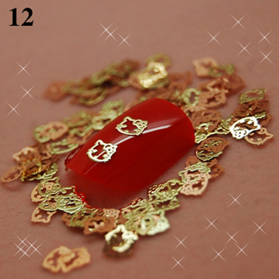 Több mint 700db/csomag One Style, Arany Nail Art fém matrica dekoráció, fém matrica + kiváló minőségű K21