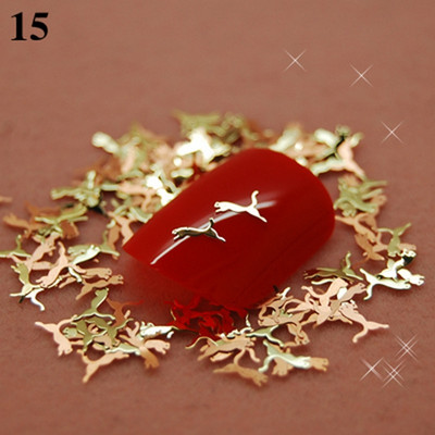 Több mint 700db/csomag One Style, Arany Nail Art fém matrica dekoráció, fém matrica + kiváló minőségű K21