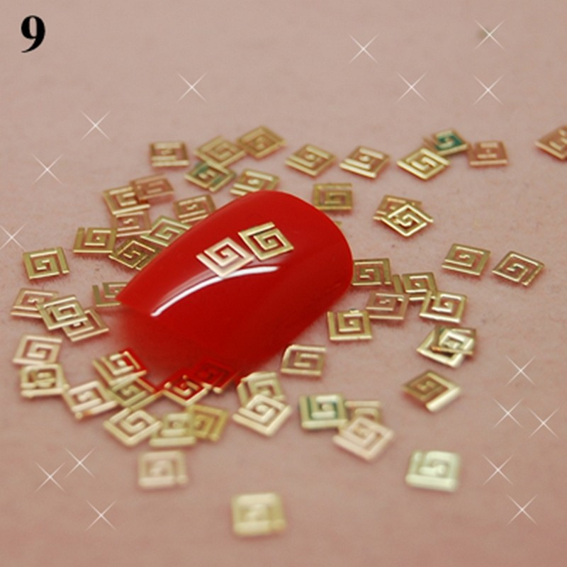 Több mint 700db/csomag One Style, Arany Nail Art fém matrica dekoráció, fém matrica + kiváló minőségű K21