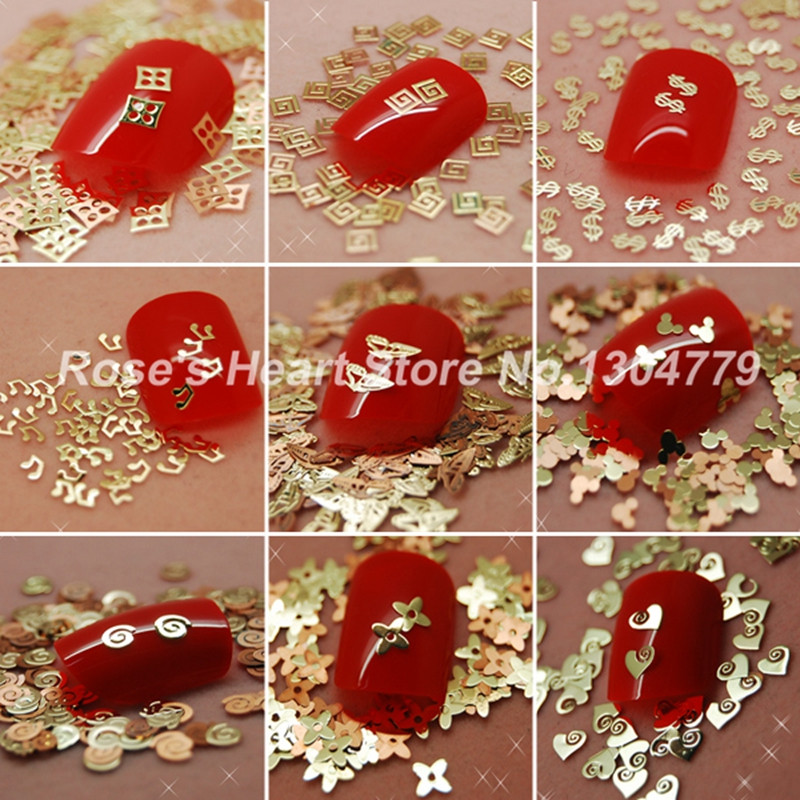 Повече от 700 бр./пакет Един стил, налични златисти декорации с метални ...