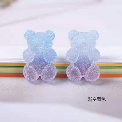 10 τμχ/Παρτίδα 3D Nail Art Charms Clear Resin Jelly Bear Διακοσμητικά νυχιών DIY Decor Nails Decor Πολυτελή Σχέδιο αξεσουάρ νυχιών 2022