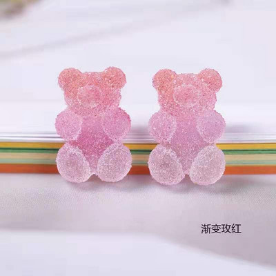 10 τμχ/Παρτίδα 3D Nail Art Charms Clear Resin Jelly Bear Διακοσμητικά νυχιών DIY Decor Nails Decor Πολυτελή Σχέδιο αξεσουάρ νυχιών 2022