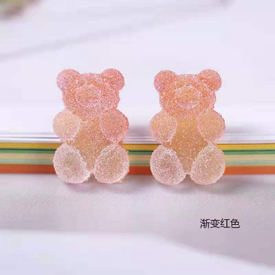 10 τμχ/Παρτίδα 3D Nail Art Charms Clear Resin Jelly Bear Διακοσμητικά νυχιών DIY Decor Nails Decor Πολυτελή Σχέδιο αξεσουάρ νυχιών 2022
