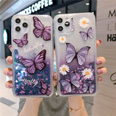 Butterfly quicksand meke telefonske maske za iphone 11 pro maska svjetlucavo ljubavno srce tekućina 12 13 maska 14 iphone 8 7 Plus xs max xr x