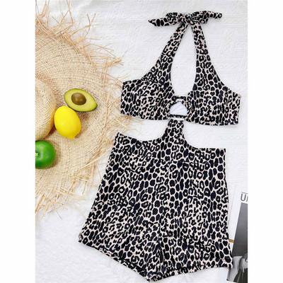 Naujas seksualus, spalvingas, spausdintas, vientisas maudymosi kostiumėlis, moteriškas maudymosi kostiumėlis, moteriškas iškirptas Monokini maudymosi kostiumėlis V2807B