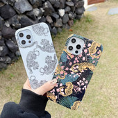 Leopard bijela mat silikonska maska za iphone 12 13 14 Pro Max 8 7 Plus para coque za iphone 11 XR X XS mAX cvjetne maske za telefon