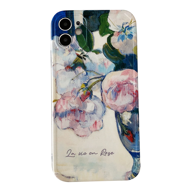 Van Gogh ulje na platnu cvjetne futrole za iphone 11 futrola cvjetna maska 13 iphone11 12 Pro XR X XS Max 14 14Pro mekani silikonski coque