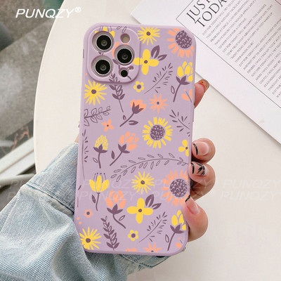 Калъф за телефон с пролетно цвете за iphone 13 PRO 11PRO 12 XR XS MAX 7 6 8 Plus Сладък подарък Силиконов калъф Candy за iphone 14 pro max