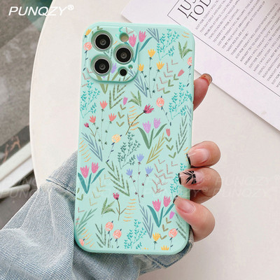 Калъф за телефон с пролетно цвете за iphone 13 PRO 11PRO 12 XR XS MAX 7 6 8 Plus Сладък подарък Силиконов калъф Candy за iphone 14 pro max