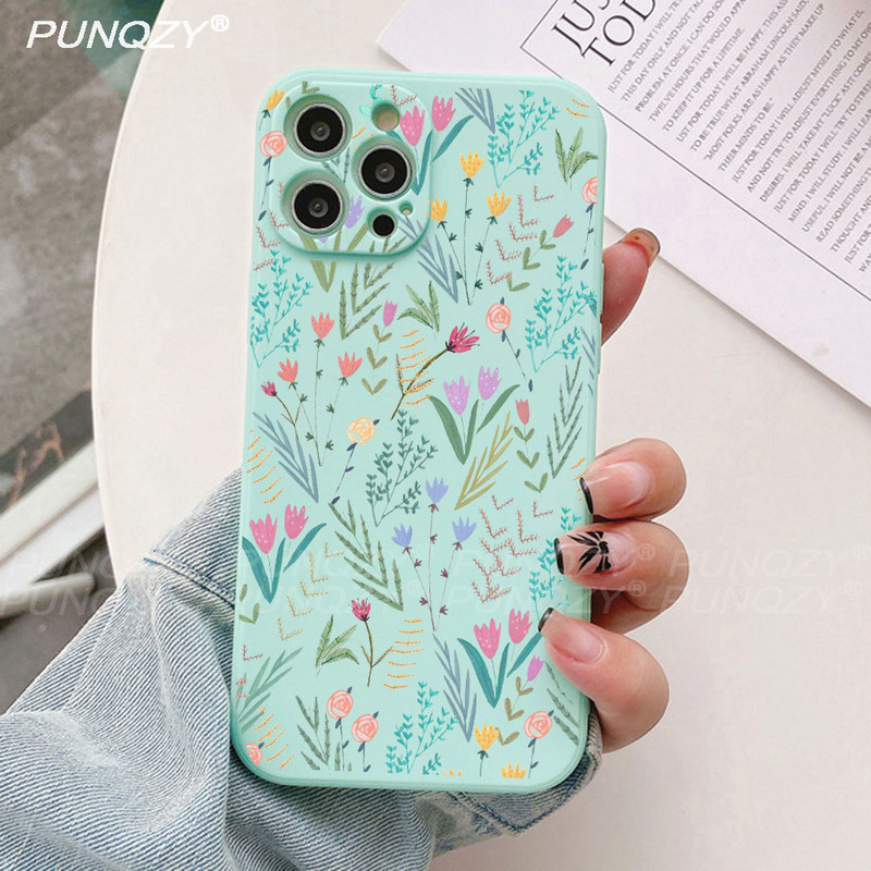 Калъф за телефон с пролетно цвете за iphone 13 PRO 11PRO 12 XR XS MAX 7 6 8 Plus Сладък подарък Силиконов калъф Candy за iphone 14 pro max