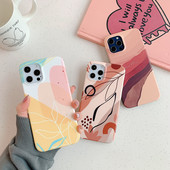 Skirtas iPhone 14 13 Pro Max Watercolor Paint Flower Leaf telefono dėklas, skirtas iPhone 12 11 Pro Max XR X XS 7 8 Plus minkštas IMD galinis dangtelis