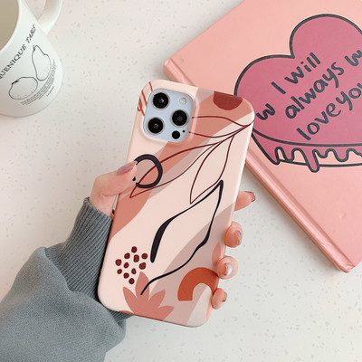 Skirtas iPhone 14 13 Pro Max Watercolor Paint Flower Leaf telefono dėklas, skirtas iPhone 12 11 Pro Max XR X XS 7 8 Plus minkštas IMD galinis dangtelis