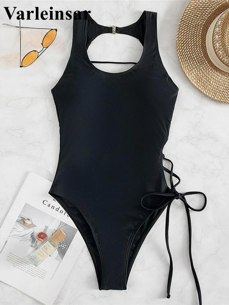 5 színű aszimmetrikus, fűzős, nyomott női fürdőruha egyrészes női fürdőruha, magas lábra vágott virágos fürdőruha úszó V4151