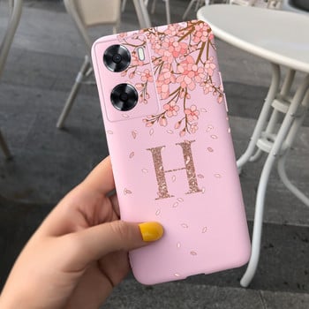 Για Oppo A57 4G 2022 Θήκη Oppo A57s A77s Cute Crown Letter Cover Μαλακή θήκη τηλεφώνου TPU για Oppo A77 4G 2022 Πίσω κάλυμμα Matte Capa