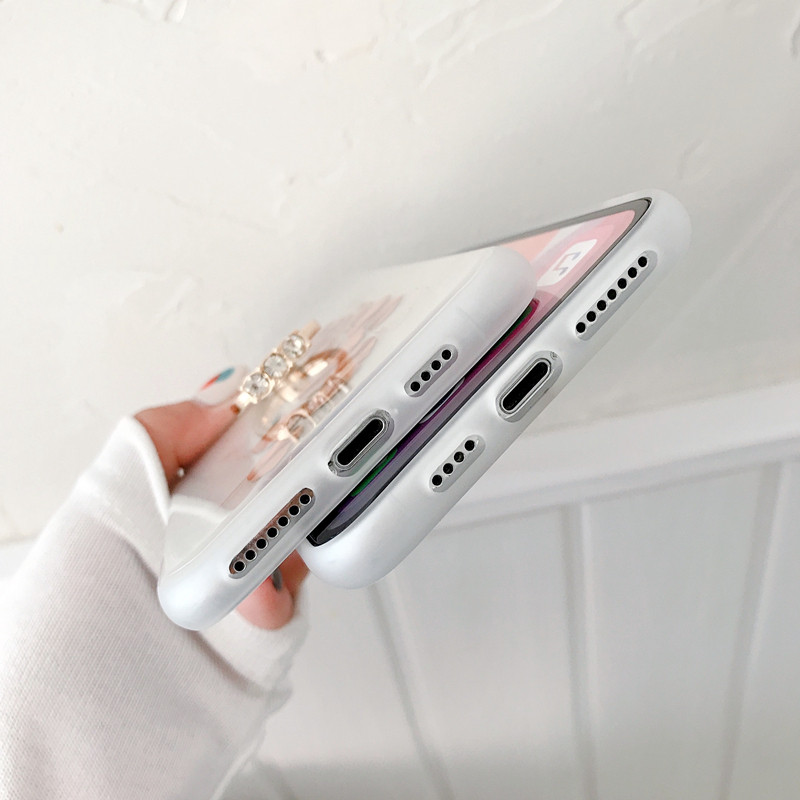 Trendovsko ružičasto pozlaćeno aluminijsko čisto kućište za iPhone 14 13 11 12 Pro Xs Max XR SE2 SE3 7 8 Plus Maple Leaf Ring Cover Držač